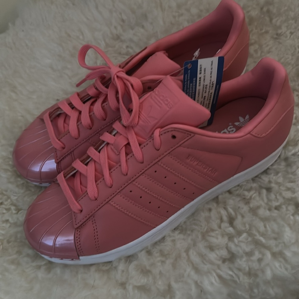 Adidas Superstar Metal Toe W shoes sneakers new Rose BY9750 Women’s Size 10
